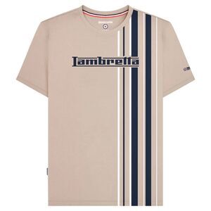 Lambretta Mens SS25 Racing Stripe T-Shirt / Stone